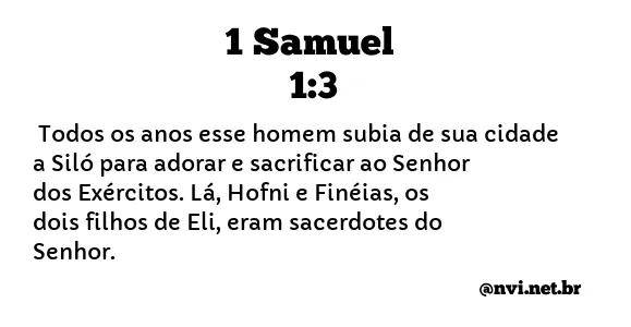 1 SAMUEL 1:3 NVI NOVA VERSÃO INTERNACIONAL