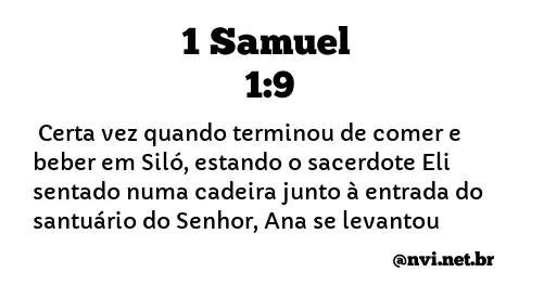 1 SAMUEL 1:9 NVI NOVA VERSÃO INTERNACIONAL