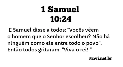 1 SAMUEL 10:24 NVI NOVA VERSÃO INTERNACIONAL