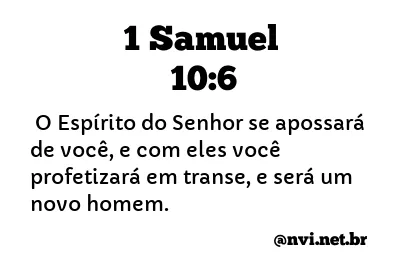 1 SAMUEL 10:6 NVI NOVA VERSÃO INTERNACIONAL