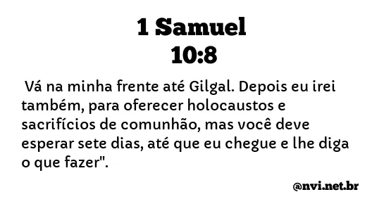 1 SAMUEL 10:8 NVI NOVA VERSÃO INTERNACIONAL