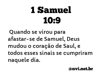 1 SAMUEL 10:9 NVI NOVA VERSÃO INTERNACIONAL