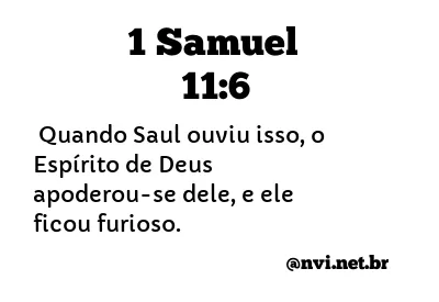 1 SAMUEL 11:6 NVI NOVA VERSÃO INTERNACIONAL