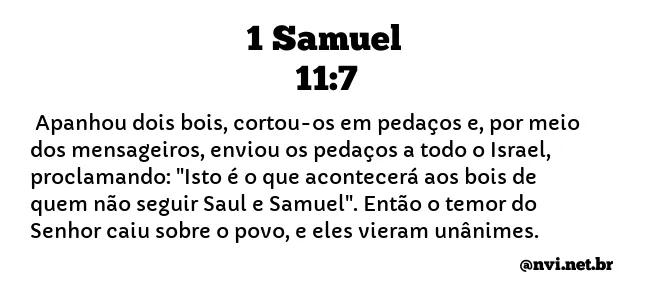 1 SAMUEL 11:7 NVI NOVA VERSÃO INTERNACIONAL
