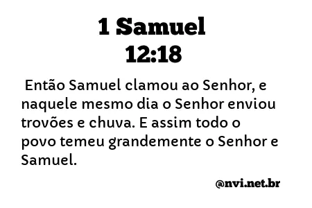 1 SAMUEL 12:18 NVI NOVA VERSÃO INTERNACIONAL