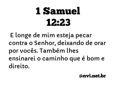 1 SAMUEL 12:23 NVI NOVA VERSÃO INTERNACIONAL