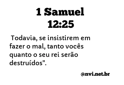 1 SAMUEL 12:25 NVI NOVA VERSÃO INTERNACIONAL