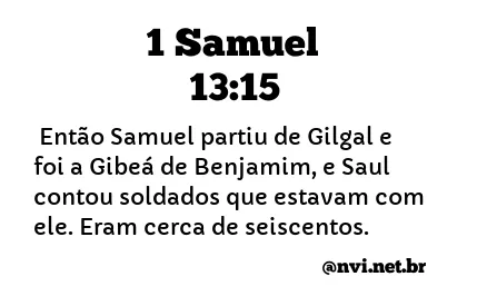 1 SAMUEL 13:15 NVI NOVA VERSÃO INTERNACIONAL