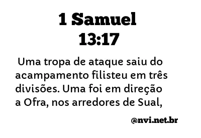 1 SAMUEL 13:17 NVI NOVA VERSÃO INTERNACIONAL