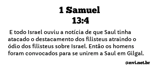 1 SAMUEL 13:4 NVI NOVA VERSÃO INTERNACIONAL