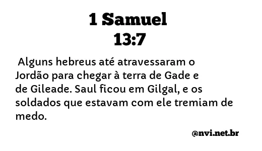 1 SAMUEL 13:7 NVI NOVA VERSÃO INTERNACIONAL