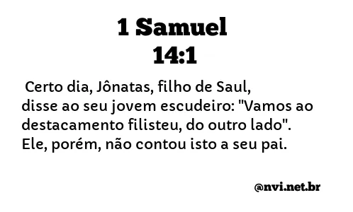 1 SAMUEL 14:1 NVI NOVA VERSÃO INTERNACIONAL