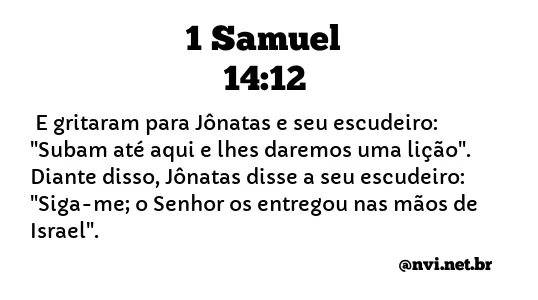 1 SAMUEL 14:12 NVI NOVA VERSÃO INTERNACIONAL
