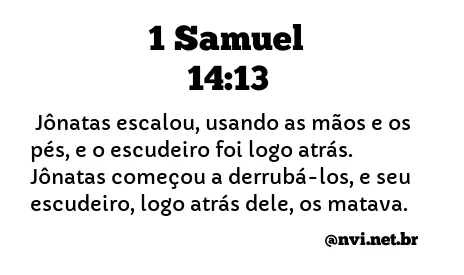 1 SAMUEL 14:13 NVI NOVA VERSÃO INTERNACIONAL