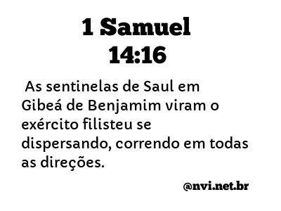 1 SAMUEL 14:16 NVI NOVA VERSÃO INTERNACIONAL