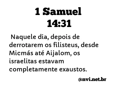 1 SAMUEL 14:31 NVI NOVA VERSÃO INTERNACIONAL