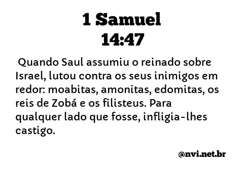 1 SAMUEL 14:47 NVI NOVA VERSÃO INTERNACIONAL