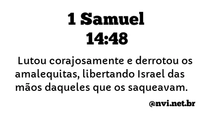 1 SAMUEL 14:48 NVI NOVA VERSÃO INTERNACIONAL