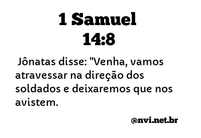 1 SAMUEL 14:8 NVI NOVA VERSÃO INTERNACIONAL