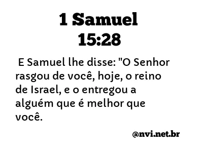 1 SAMUEL 15:28 NVI NOVA VERSÃO INTERNACIONAL