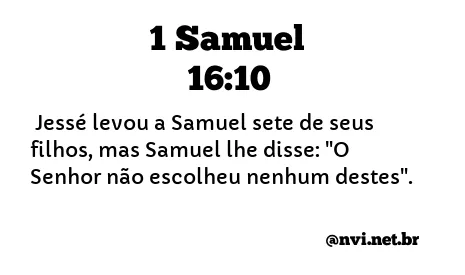 1 SAMUEL 16:10 NVI NOVA VERSÃO INTERNACIONAL