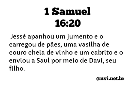 1 SAMUEL 16:20 NVI NOVA VERSÃO INTERNACIONAL