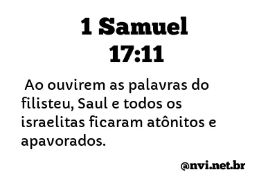 1 SAMUEL 17:11 NVI NOVA VERSÃO INTERNACIONAL