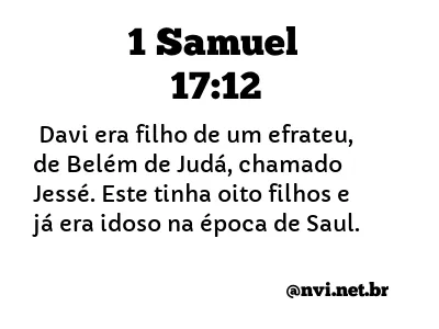 1 SAMUEL 17:12 NVI NOVA VERSÃO INTERNACIONAL