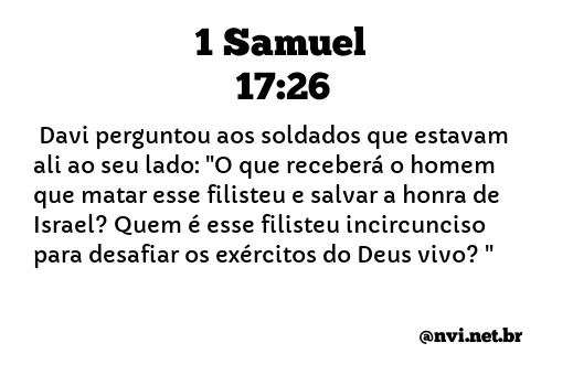 1 SAMUEL 17:26 NVI NOVA VERSÃO INTERNACIONAL