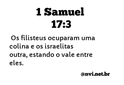 1 SAMUEL 17:3 NVI NOVA VERSÃO INTERNACIONAL