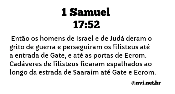 1 SAMUEL 17:52 NVI NOVA VERSÃO INTERNACIONAL
