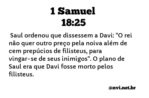 1 SAMUEL 18:25 NVI NOVA VERSÃO INTERNACIONAL