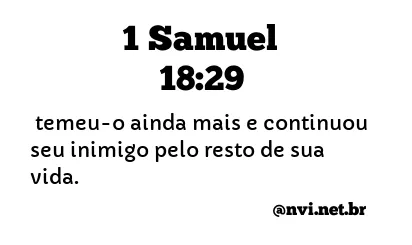 1 SAMUEL 18:29 NVI NOVA VERSÃO INTERNACIONAL