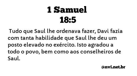 1 SAMUEL 18:5 NVI NOVA VERSÃO INTERNACIONAL