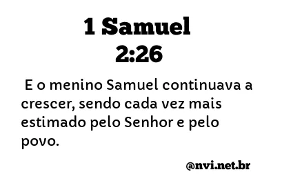 1 SAMUEL 2:26 NVI NOVA VERSÃO INTERNACIONAL