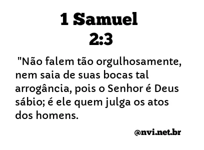 1 SAMUEL 2:3 NVI NOVA VERSÃO INTERNACIONAL