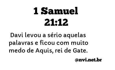 1 SAMUEL 21:12 NVI NOVA VERSÃO INTERNACIONAL