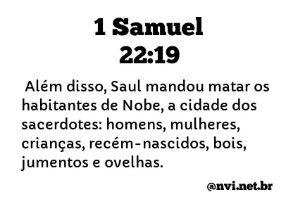 1 SAMUEL 22:19 NVI NOVA VERSÃO INTERNACIONAL