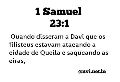 1 SAMUEL 23:1 NVI NOVA VERSÃO INTERNACIONAL