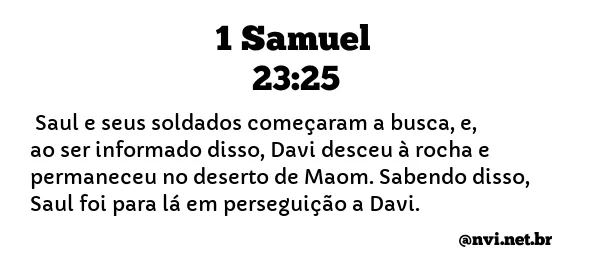 1 SAMUEL 23:25 NVI NOVA VERSÃO INTERNACIONAL
