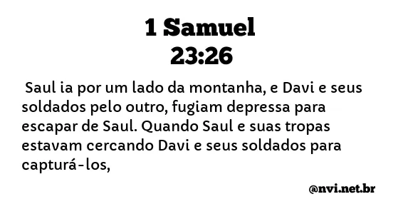 1 SAMUEL 23:26 NVI NOVA VERSÃO INTERNACIONAL