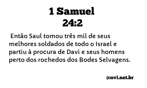 1 SAMUEL 24:2 NVI NOVA VERSÃO INTERNACIONAL