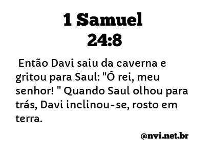 1 SAMUEL 24:8 NVI NOVA VERSÃO INTERNACIONAL