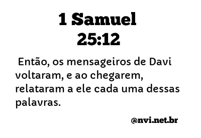 1 SAMUEL 25:12 NVI NOVA VERSÃO INTERNACIONAL