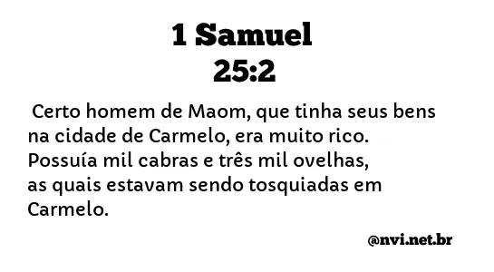 1 SAMUEL 25:2 NVI NOVA VERSÃO INTERNACIONAL