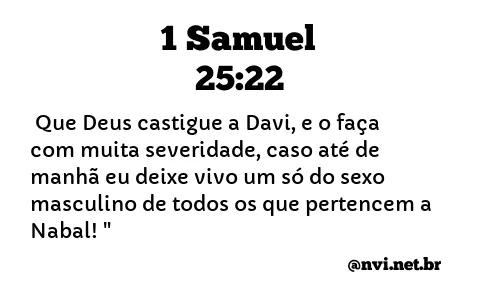 1 SAMUEL 25:22 NVI NOVA VERSÃO INTERNACIONAL