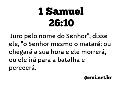 1 SAMUEL 26:10 NVI NOVA VERSÃO INTERNACIONAL