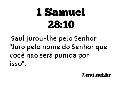 1 SAMUEL 28:10 NVI NOVA VERSÃO INTERNACIONAL