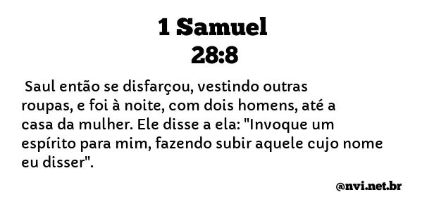 1 SAMUEL 28:8 NVI NOVA VERSÃO INTERNACIONAL