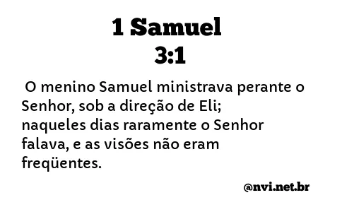 1 SAMUEL 3:1 NVI NOVA VERSÃO INTERNACIONAL